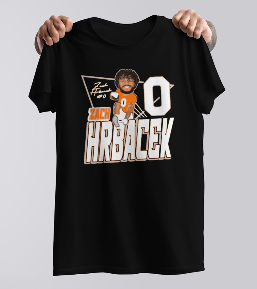 Zach Hrbacek 0 Sam Houston Bearkats Football Caricature Signature T-Shirt