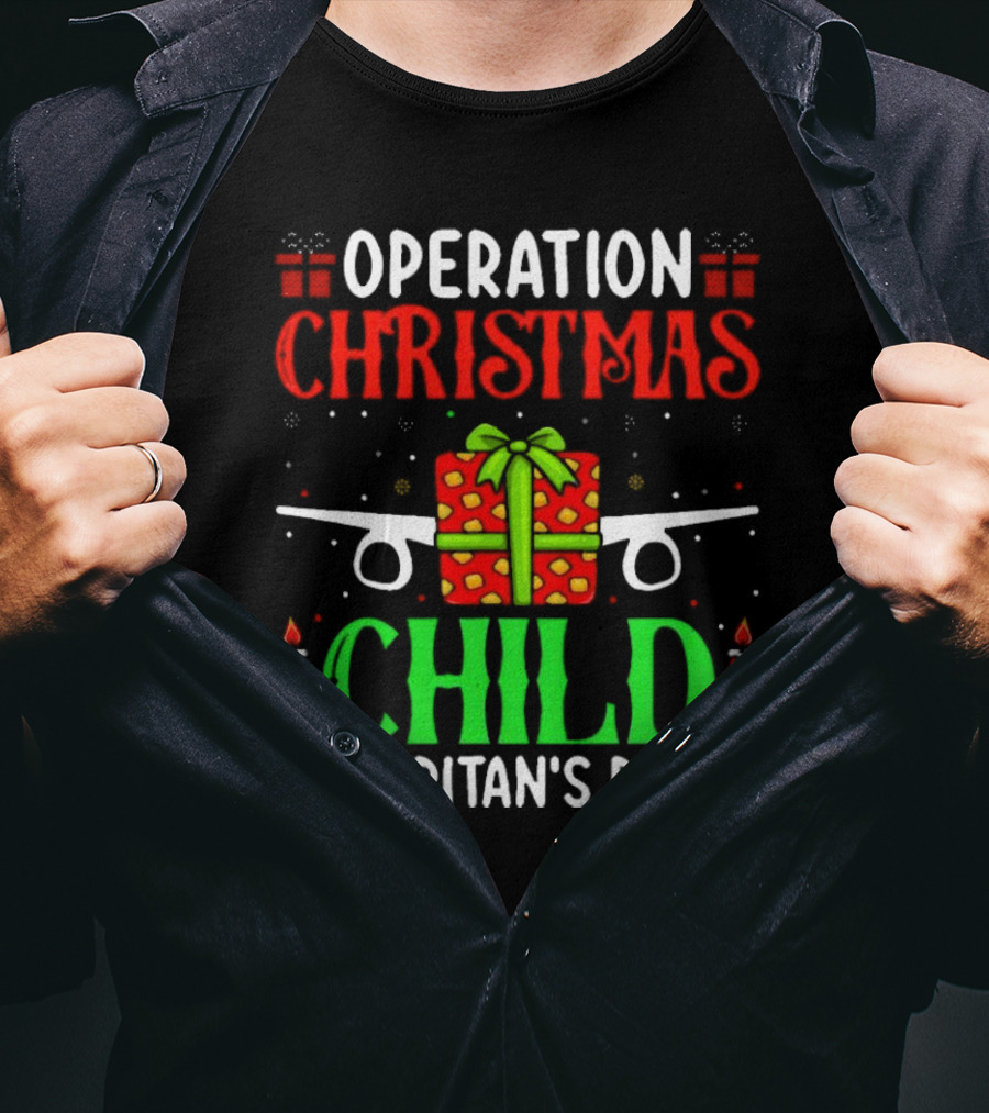 Operation Christmas Child Samaritan's Purse Airplane Gift Box Candles T-Shirt