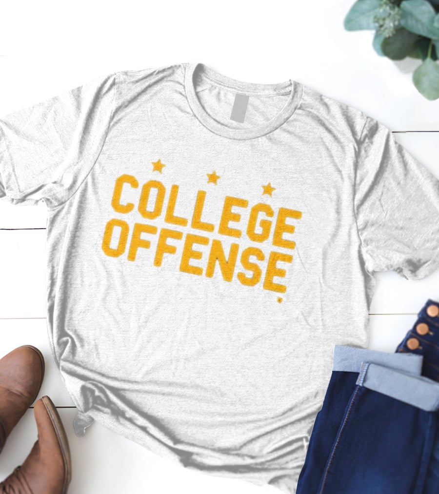 College Offense Yellow Stars Shane Peacher T-Shirt