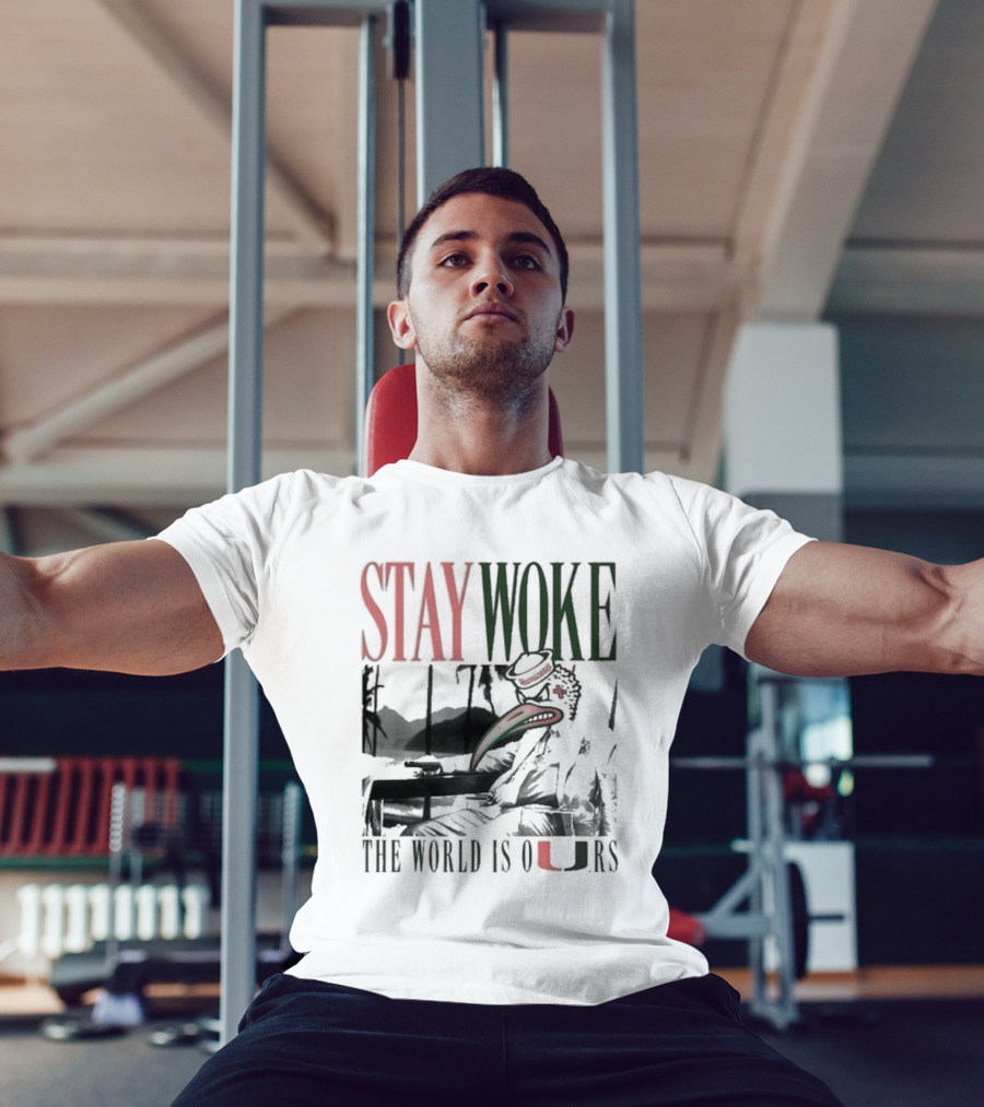 Stay Woke The World Is Ours Miami Hurricanes Vintage T-Shirt