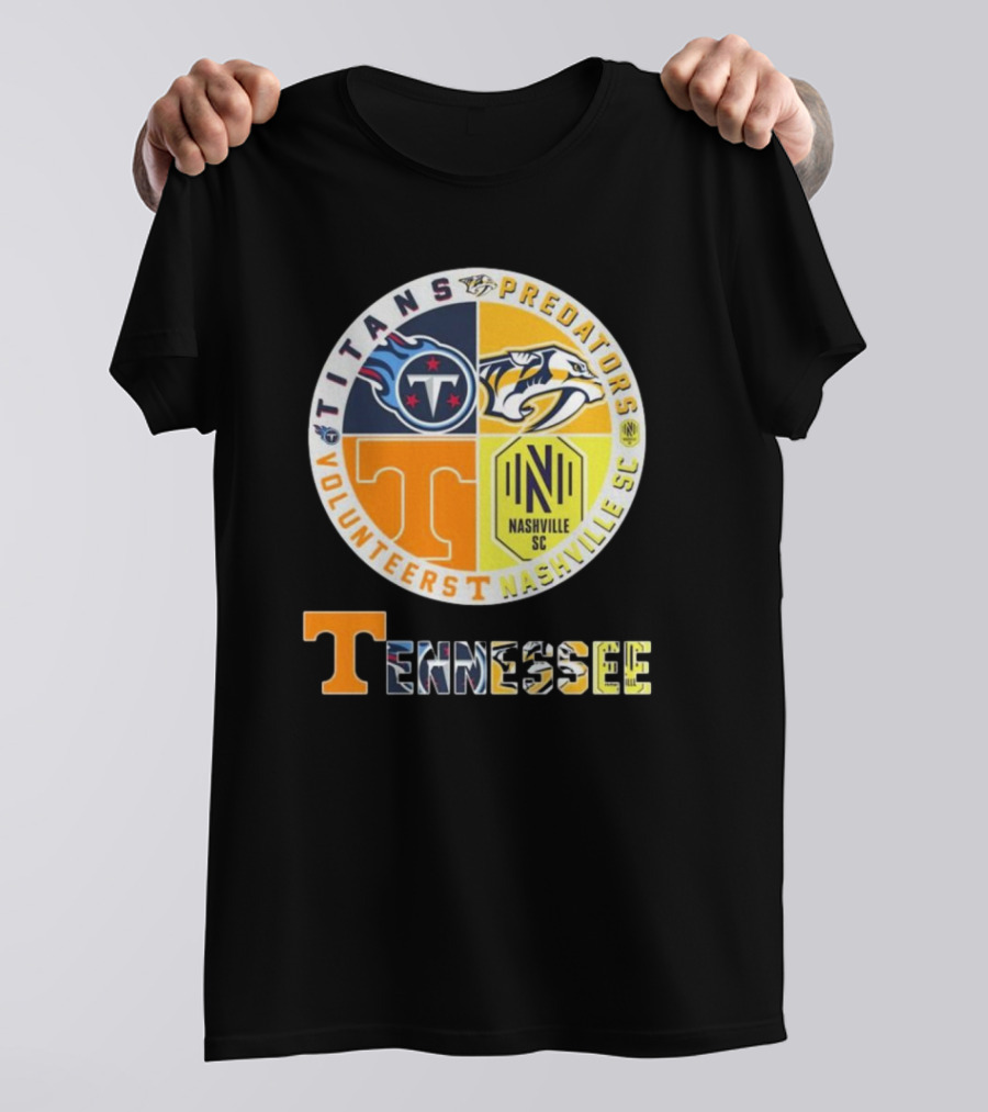 Tennessee Titans Predators Volunteers Nashville SC T-Shirt