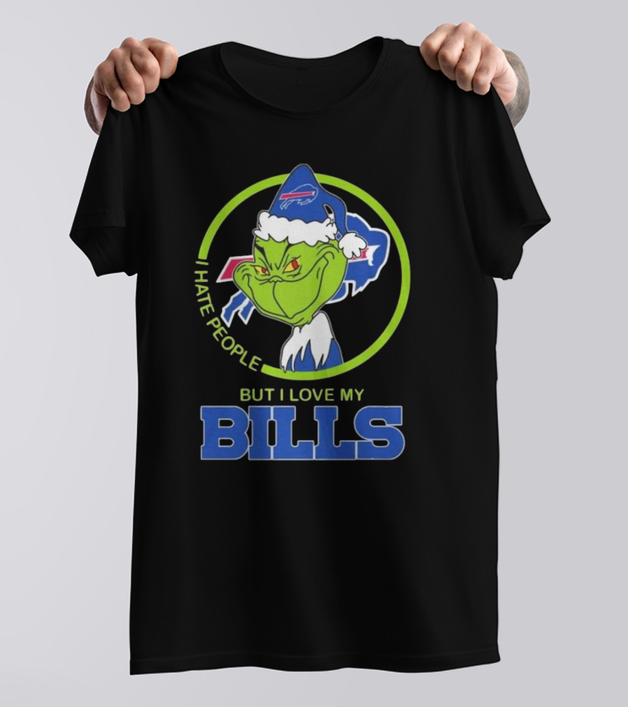 The Grinch I Hate People But I Love My Buffalo Bills T-Shirt