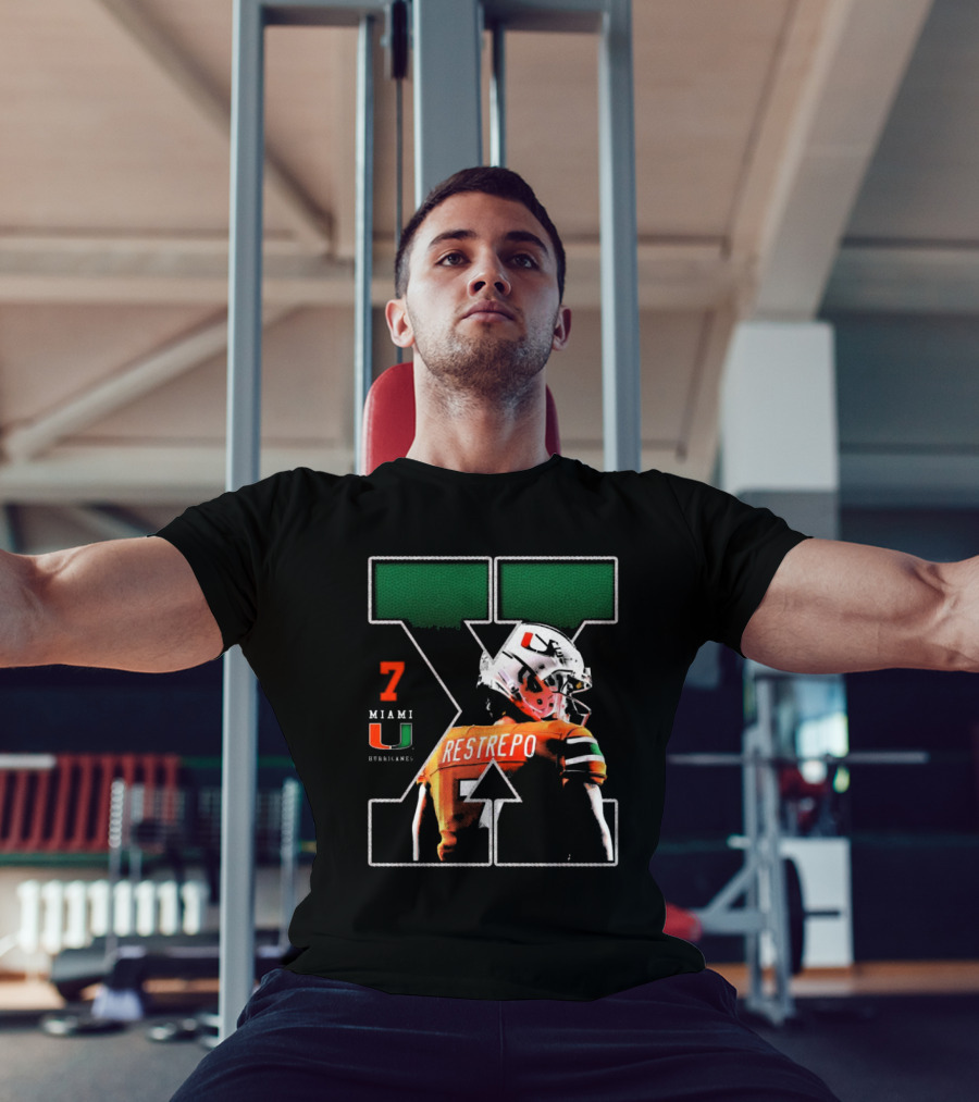 Xavier Restrepo 7 Miami Hurricanes Football Game Day NCAA T-Shirt