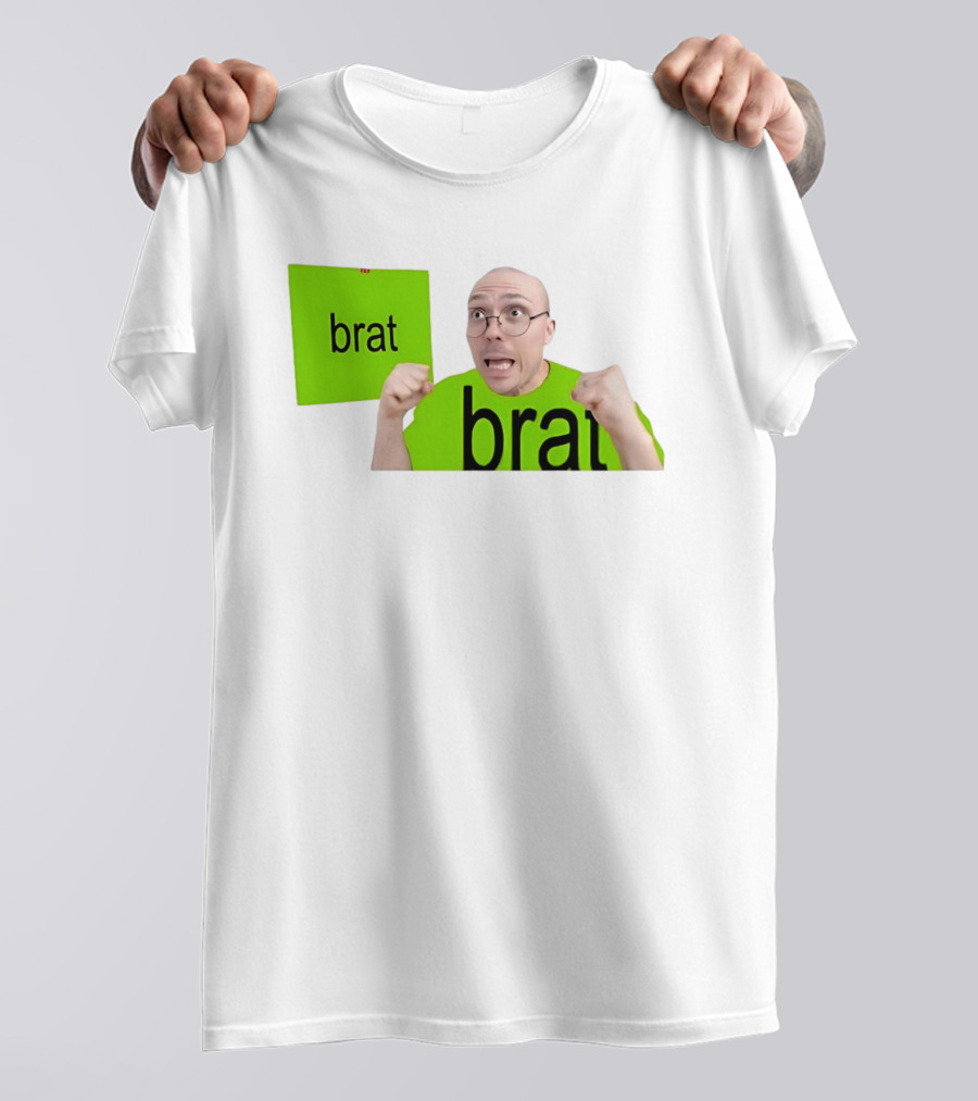 Anthony Fantano Brat Neon Green Double Brat Face T-Shirt