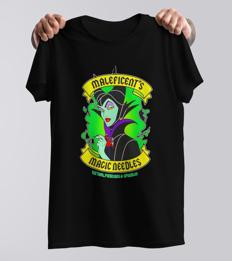 Maleficent's Magic Needles Tattoos Piercings And Spindles T-Shirt