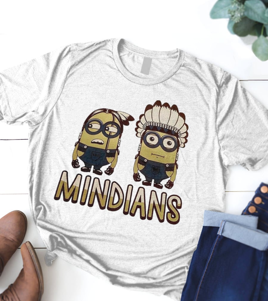Mindian Minions With Native American Headdress T-Shirt