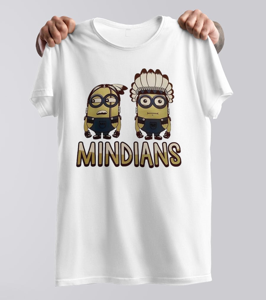 Mindian Minions With Native American Headdress T-Shirt