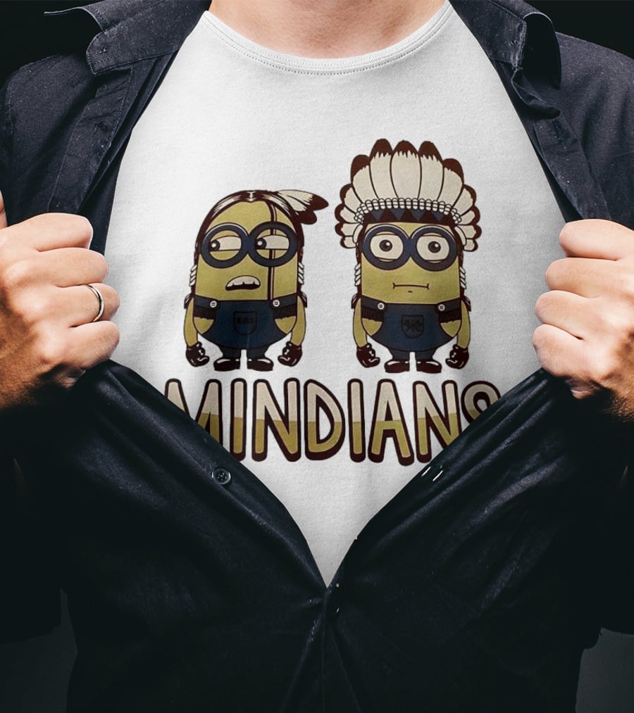 Mindian Minions With Native American Headdress T-Shirt