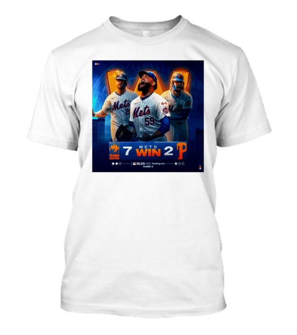 New York Mets Win 7-2 Against Philadelphia Phillies NLDS Game 3 Mets Victory T-Shirt