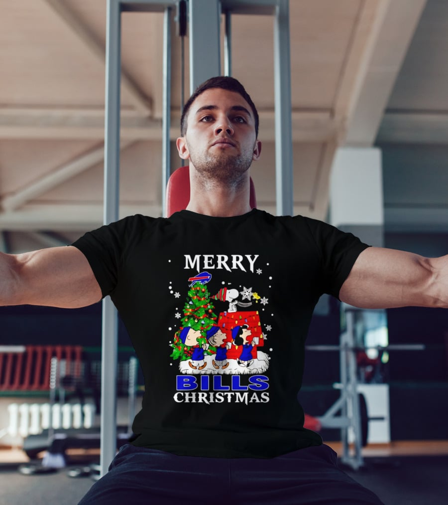 Merry Bills Christmas Peanuts Buffalo Bills T-Shirt