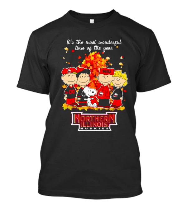 It's The Most Wonderful Time Northern Illinois Huskies Peanuts Fall T-Shirt