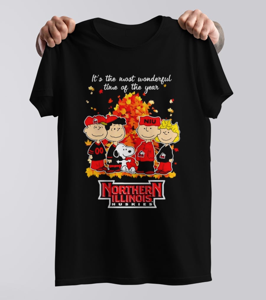 It's The Most Wonderful Time Northern Illinois Huskies Peanuts Fall T-Shirt