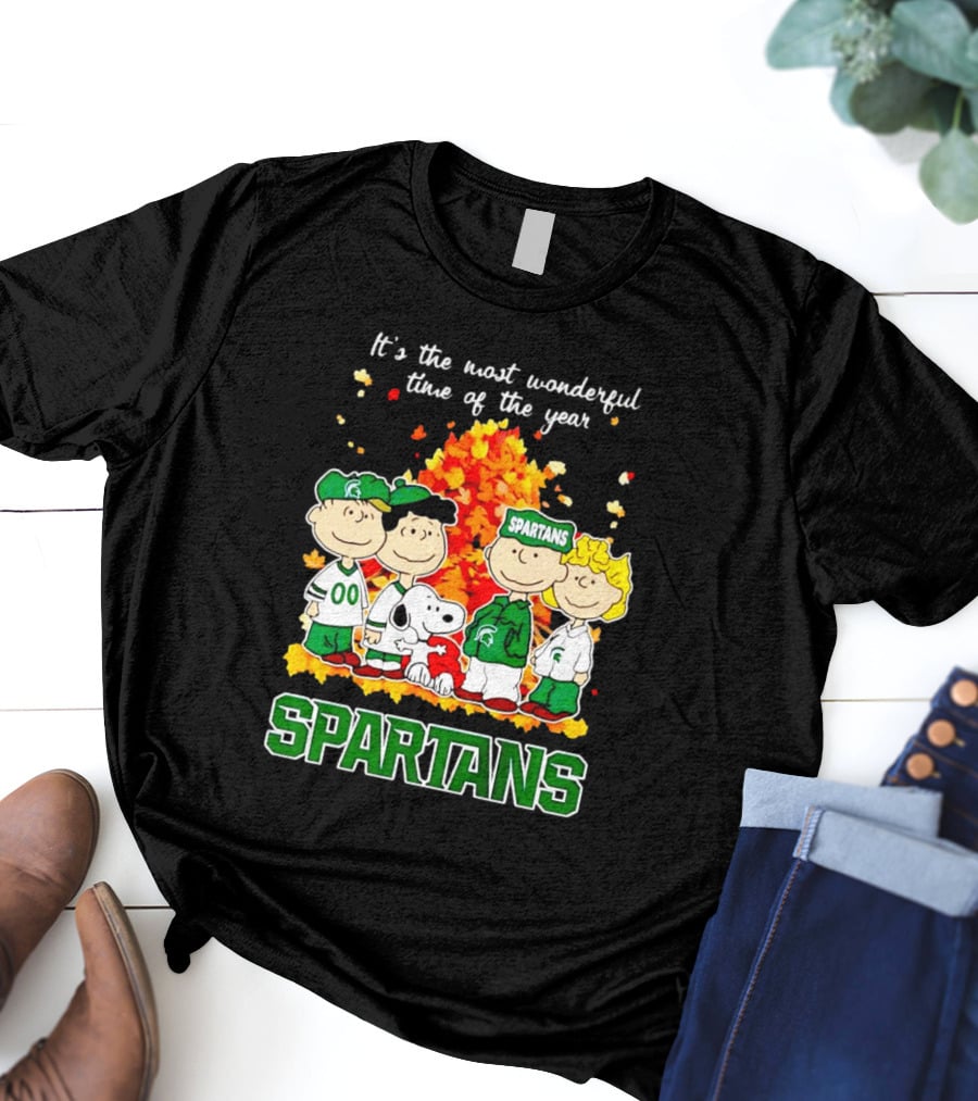 It's The Most Wonderful Time Of The Year Peanuts Spartans Fall T-Shirt