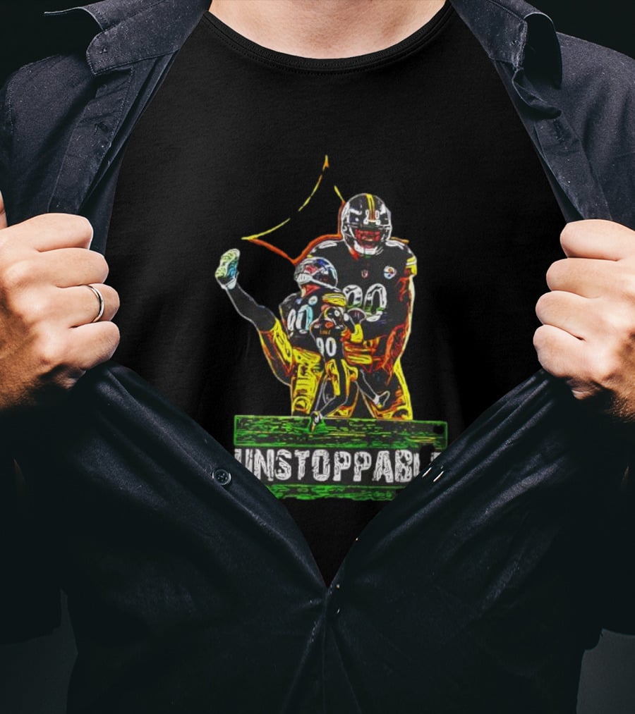 Pittsburgh Steelers T. J. Watt Unstoppable 90 Collage T-Shirt