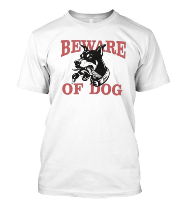 Rhude Beware Of Dog Black Graphic Bulldog T-Shirt