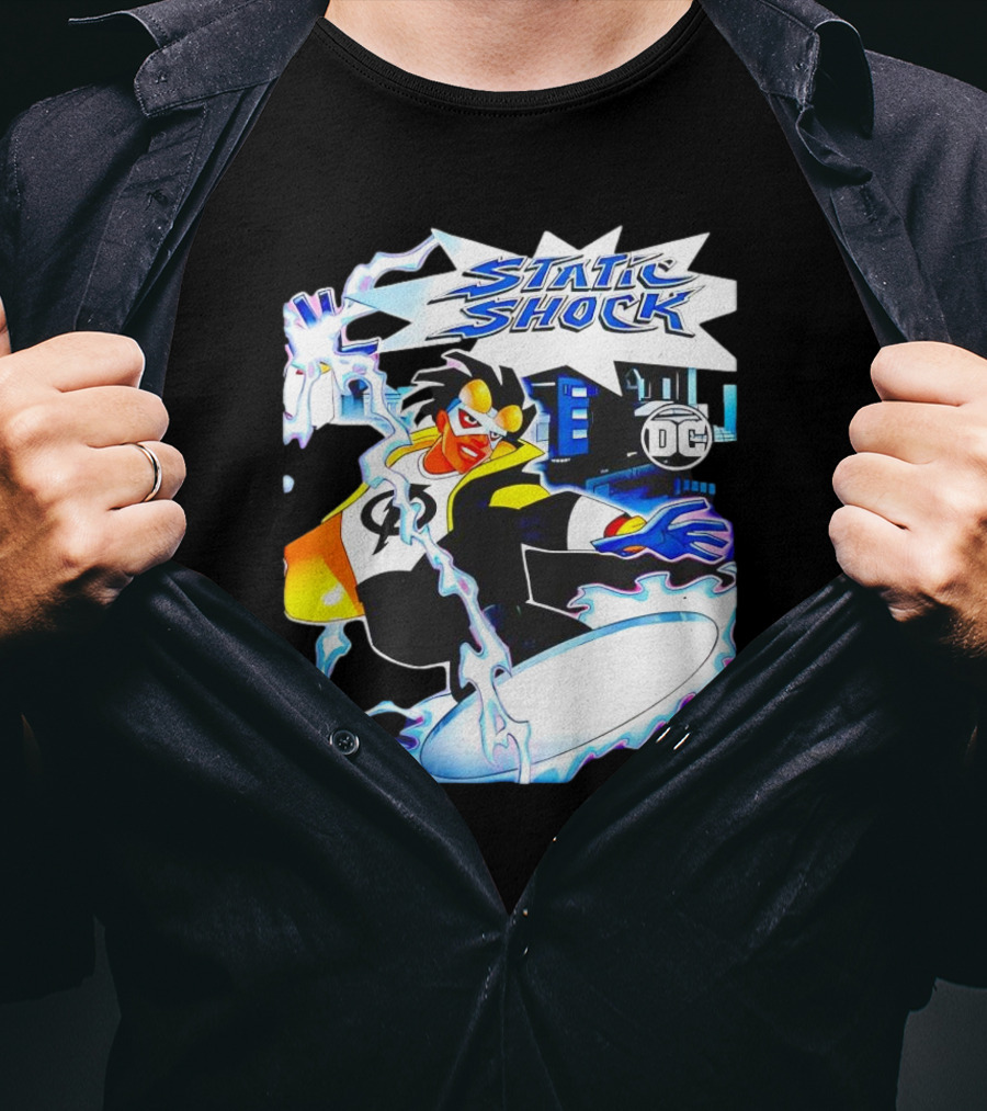 Static Shock DC Comics Electric Hero Iconic T-Shirt