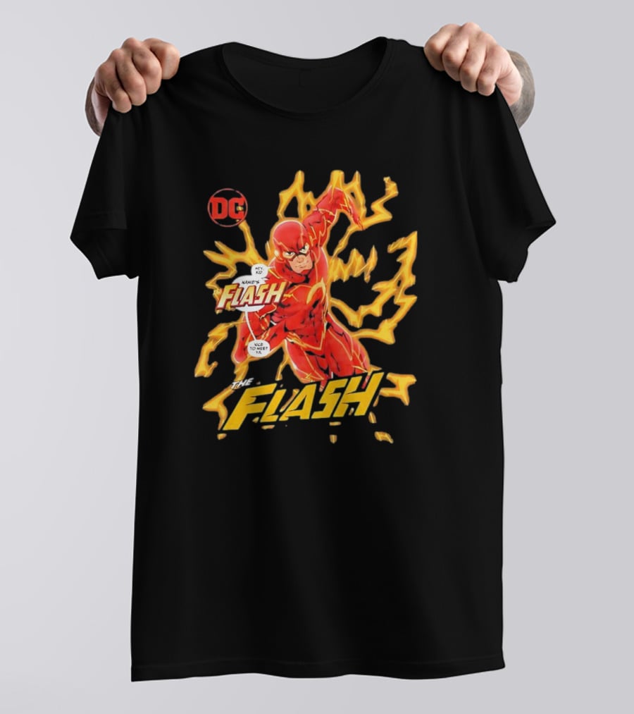 DC Comics The Flash Movies Lightning Action Scene T-Shirt