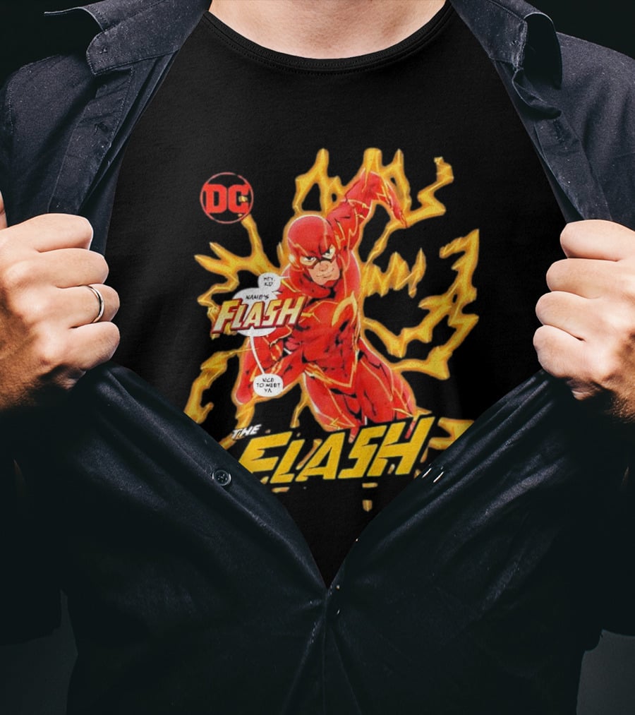 DC Comics The Flash Movies Lightning Action Scene T-Shirt