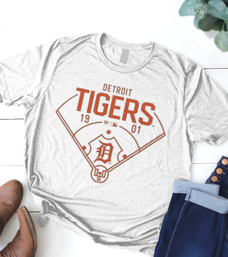 Detroit Tigers 1901 Baseball Field T-Shirt