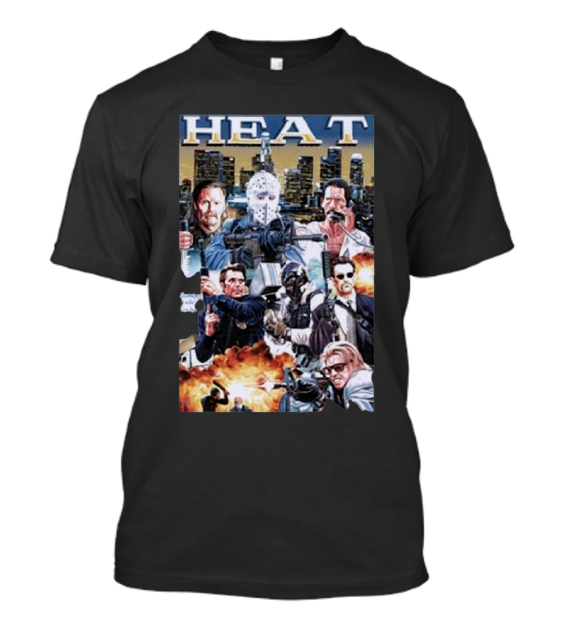 HEAT Movie Crossover Gunfight Action Heroes T-Shirt