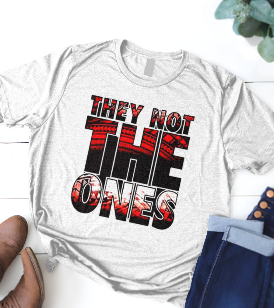 Jimmy Uso They Not The Ones WWE Wrestling Phrase Black Red Bold Letters T-Shirt