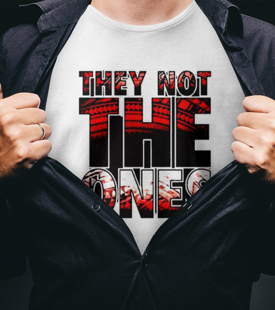 Jimmy Uso They Not The Ones WWE Wrestling Phrase Black Red Bold Letters T-Shirt