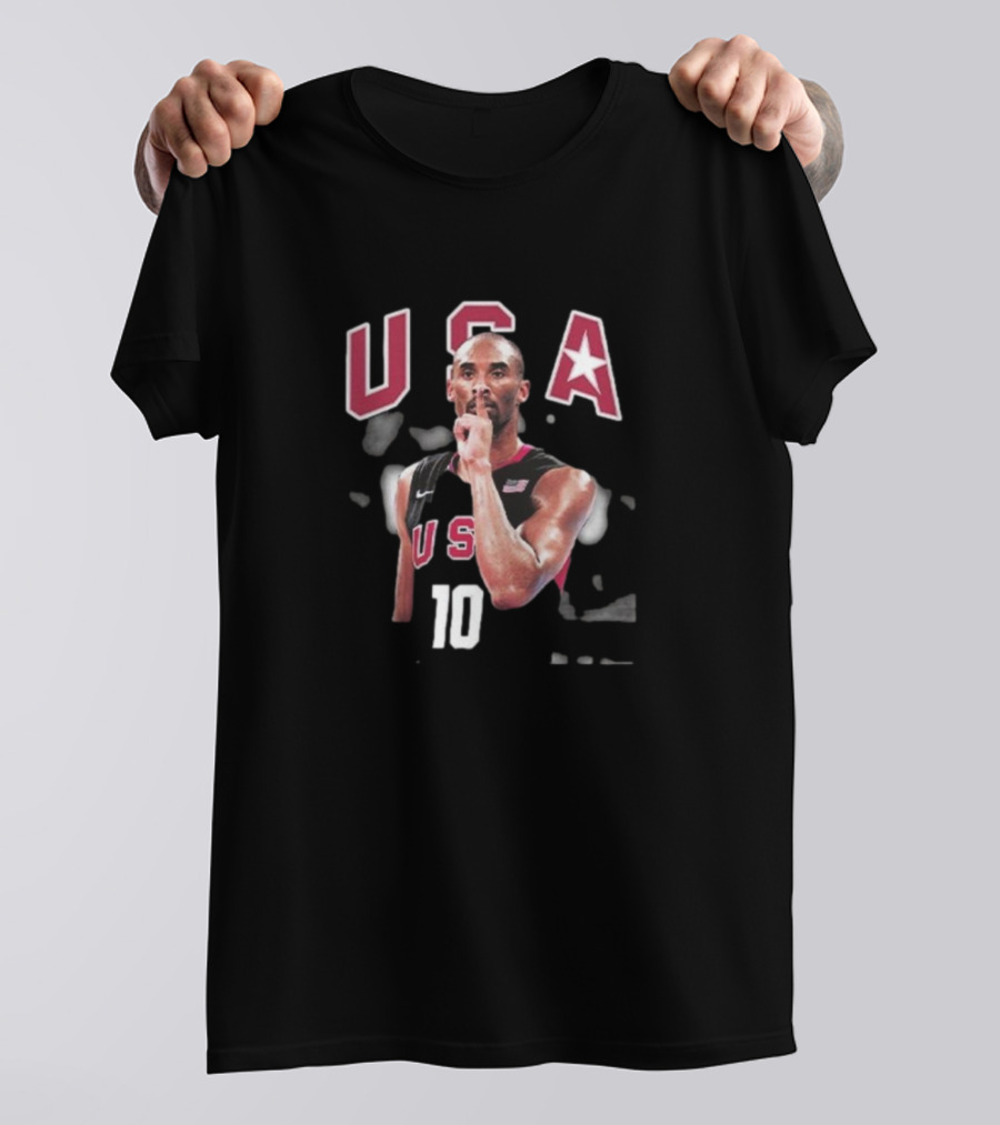 Kobe Bryant USA Basketball Number 10 Celebration Signature T-Shirt
