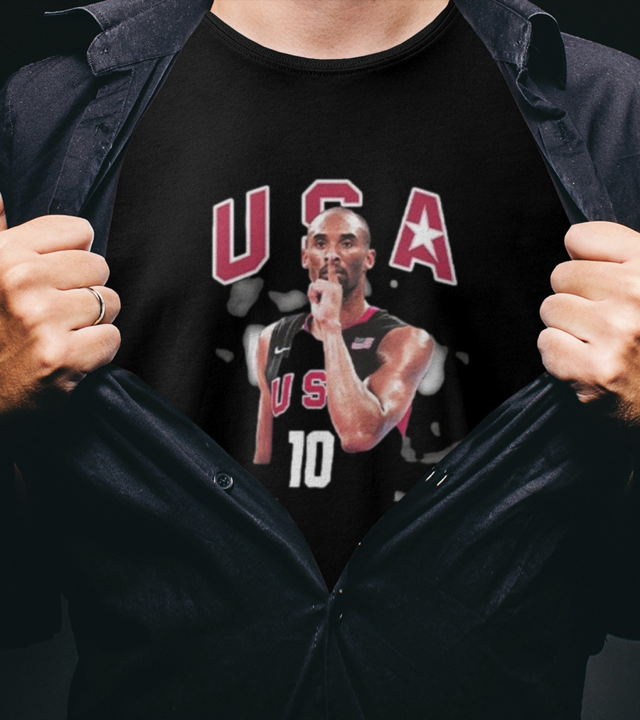 Kobe Bryant USA Basketball Number 10 Celebration Signature T-Shirt