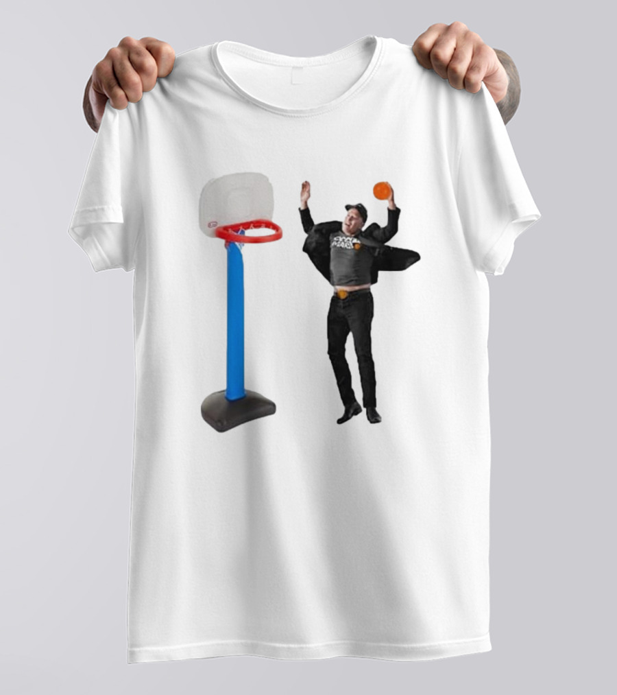 Lil’ Elon Musk Dunking On Basketball Hoop T-Shirt
