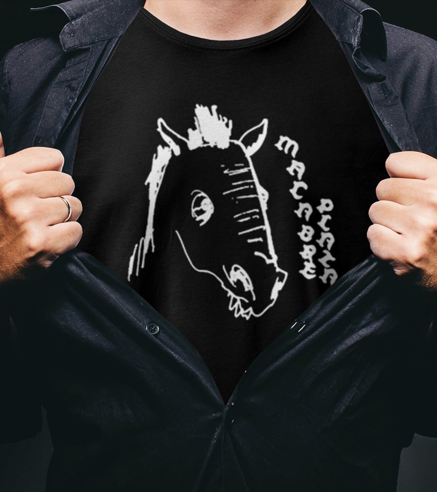 Macabre Plaza Horse Head Drawing T-Shirt