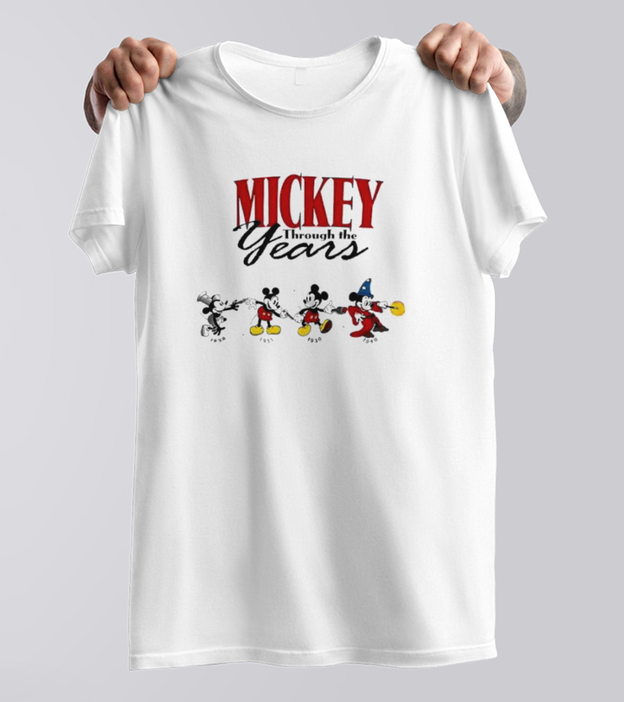 Mickey Through The Years 1926 1931 1936 1940 T-Shirt