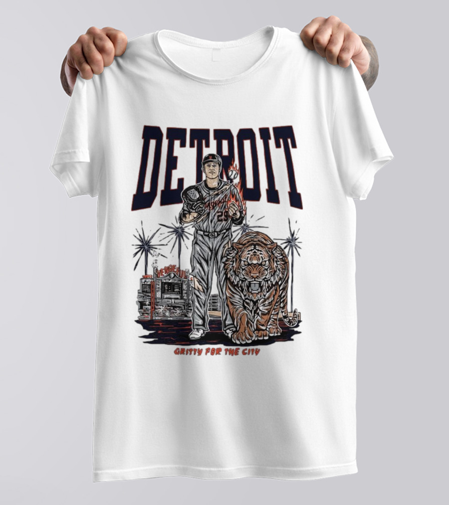 Detroit Tigers Gritty For The City Vengeful Collection MLB T-Shirt
