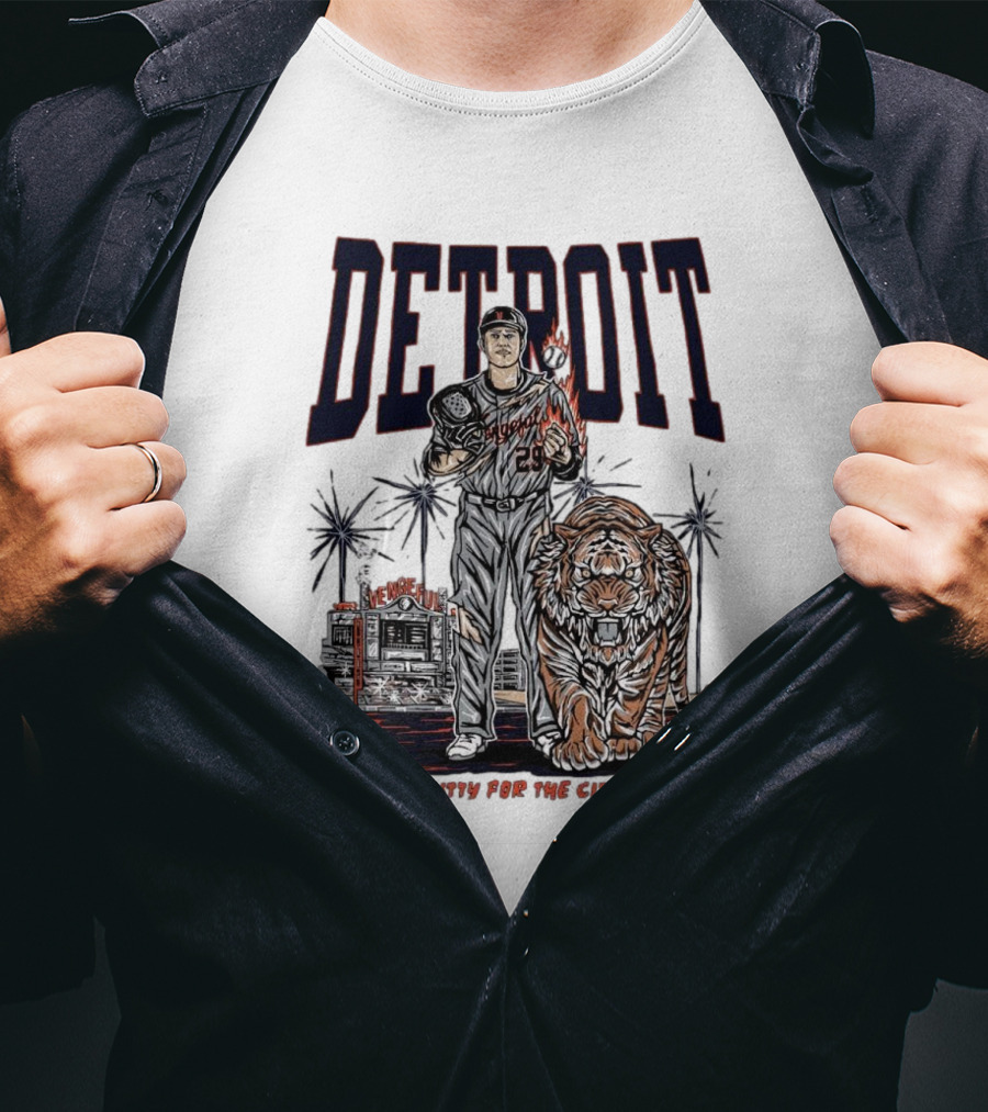 Detroit Tigers Gritty For The City Vengeful Collection MLB T-Shirt