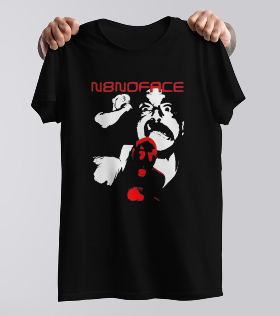 N8noface Expressive Faces Black Red T-Shirt