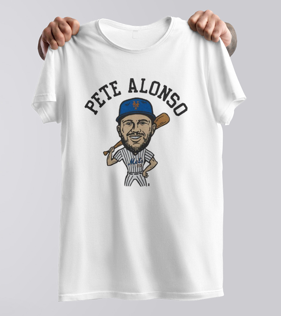 Pete Alonso New York Mets MLB Caricature T-Shirt