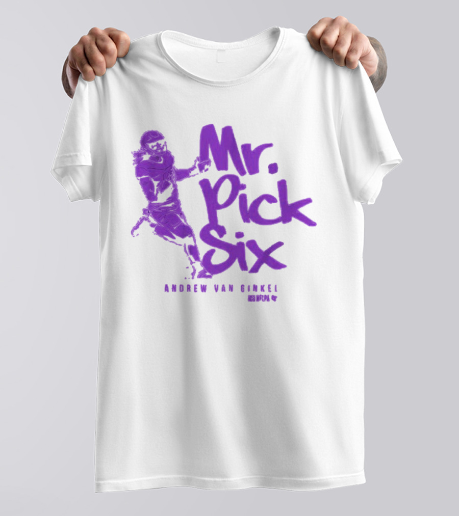 Andrew Van Ginkel Mr. Pick Six NFLPA T-Shirt