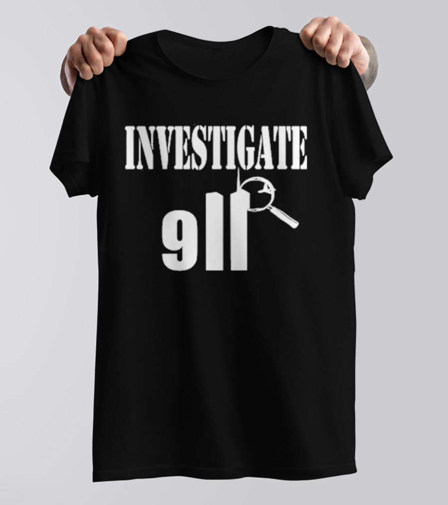 Investigate 911 Twin Towers Magnifying Glass T-Shirt