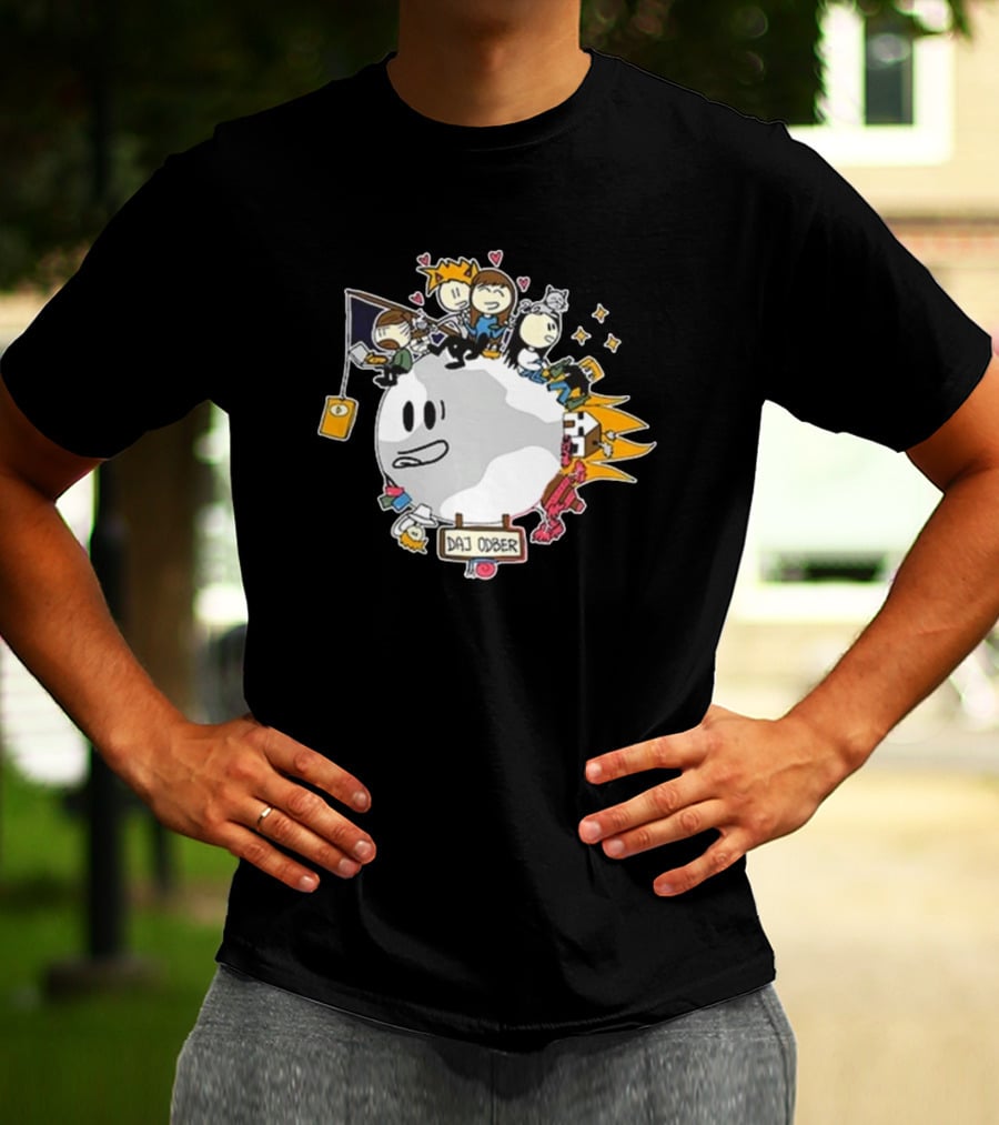 Moonov Moon Art Daj Ober Characters And Hearts T-Shirt