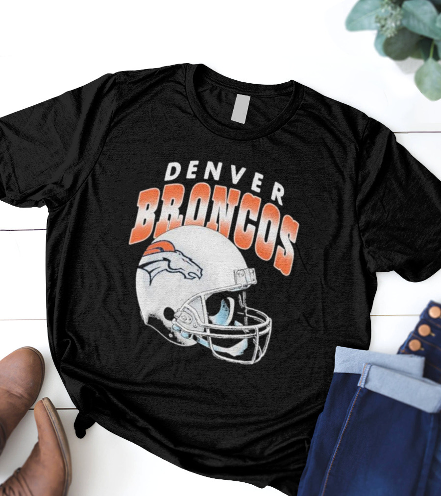 Denver Broncos Helmet NFL Logo Team Spirit T-Shirt