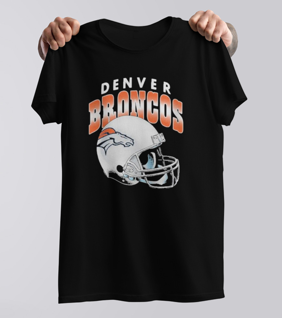 Denver Broncos Helmet NFL Logo Team Spirit T-Shirt