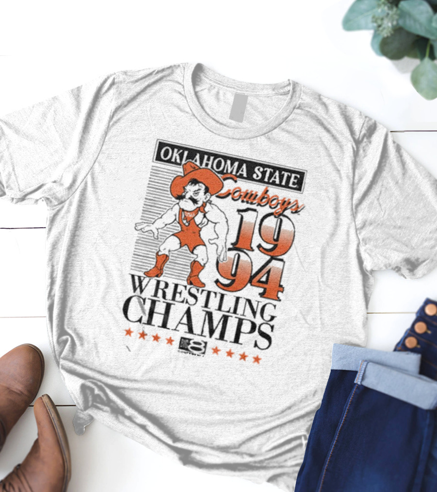 Oklahoma State Cowboys 1994 Wrestling Champs T-Shirt