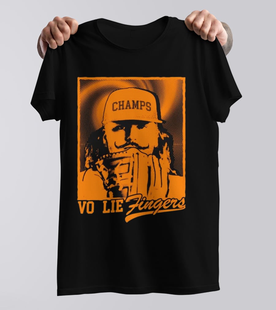 Champs Vo Lie Fingers Baseball Glove T-Shirt