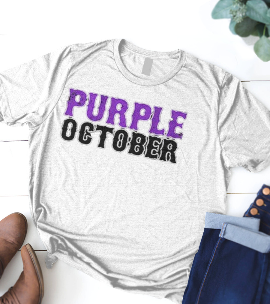 New York Baseball Purple October T-Shirt