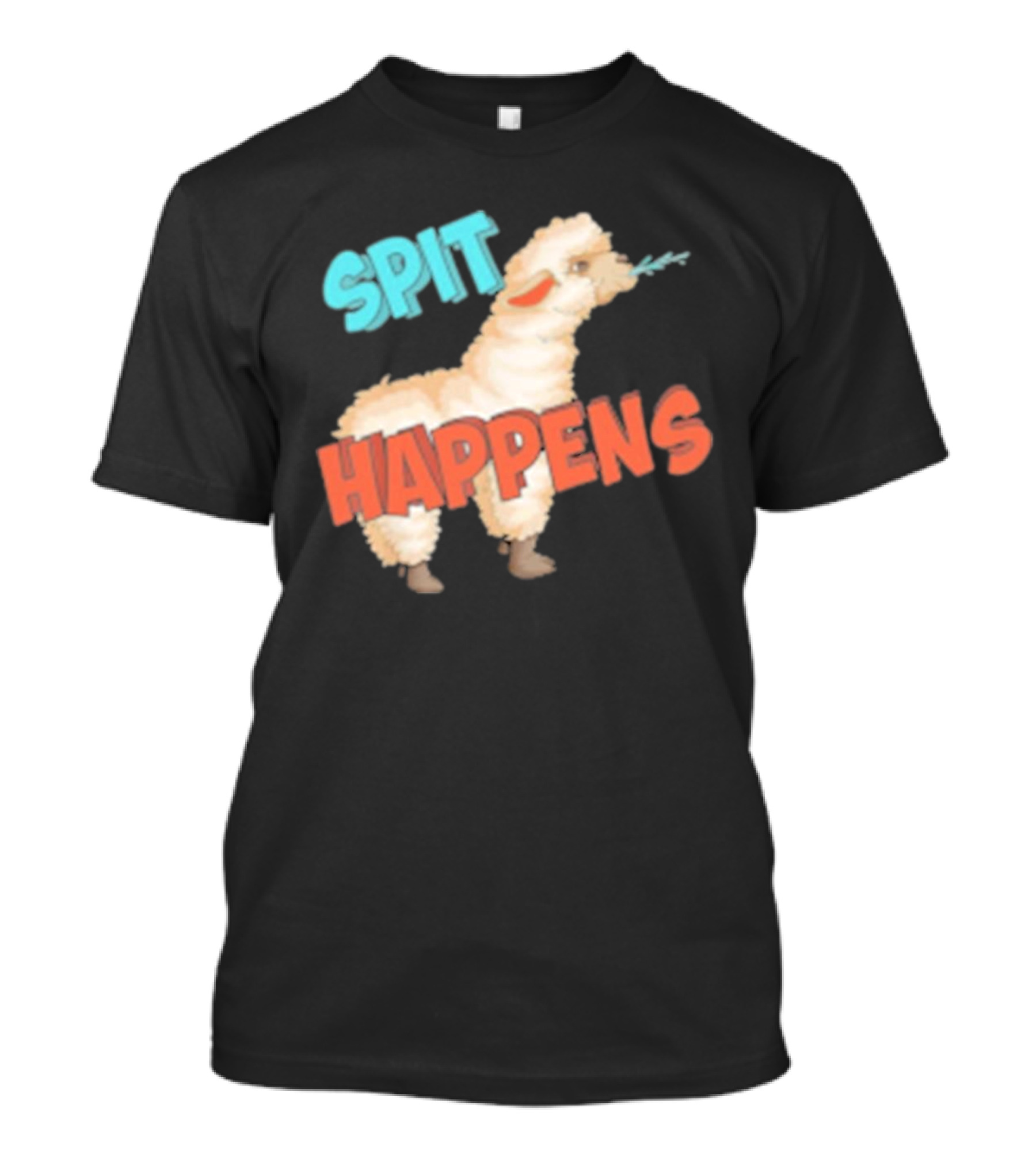 Spit Happens Llama Alpaca Chewing T-Shirt
