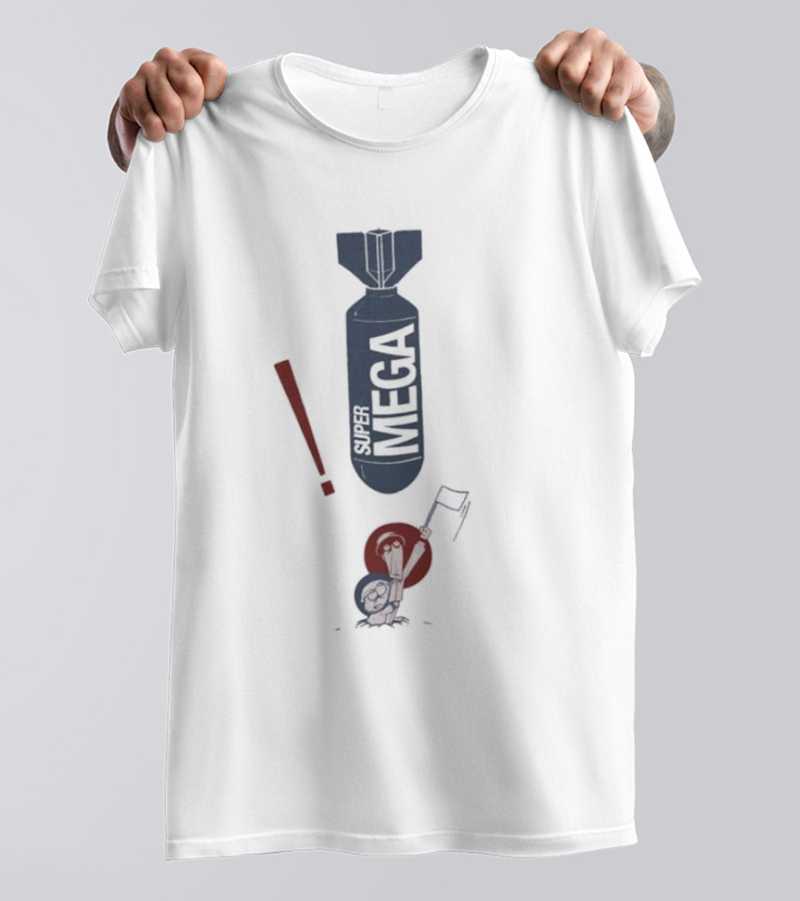 Supermega Mega Bomb Exclamation Cartoon Figure T-Shirt