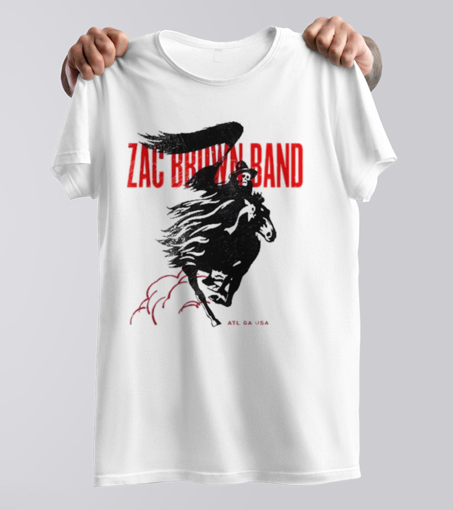 Zac Brown Band ATL GA USA Skeleton Rider T-Shirt