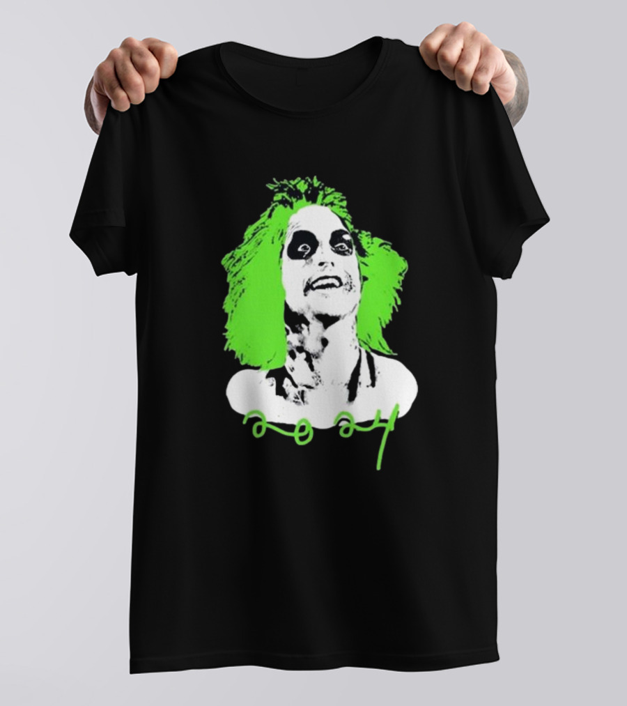 Beetlejuice Eyeliner Green Hair T-Shirt