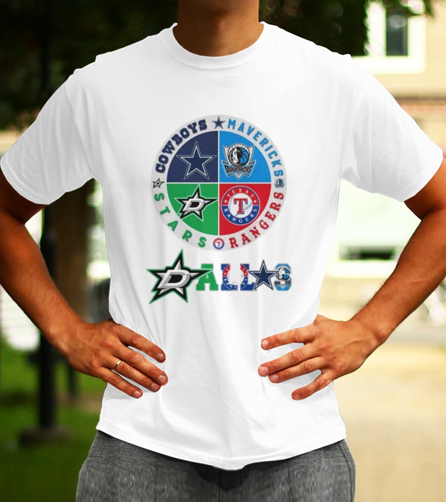 Cowboys Mavericks Rangers Stars Dallas Logo T-Shirt