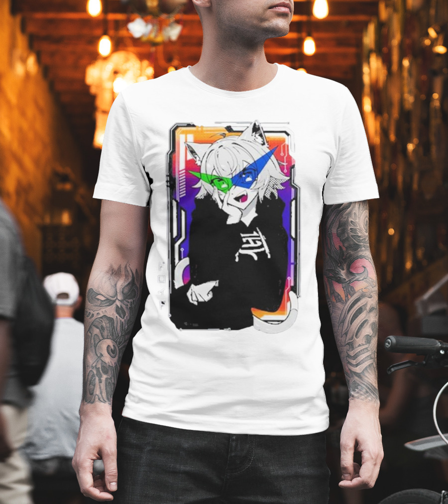 Elasticdroid Gamersupps Anime Cat Ears Cyberpunk T-Shirt