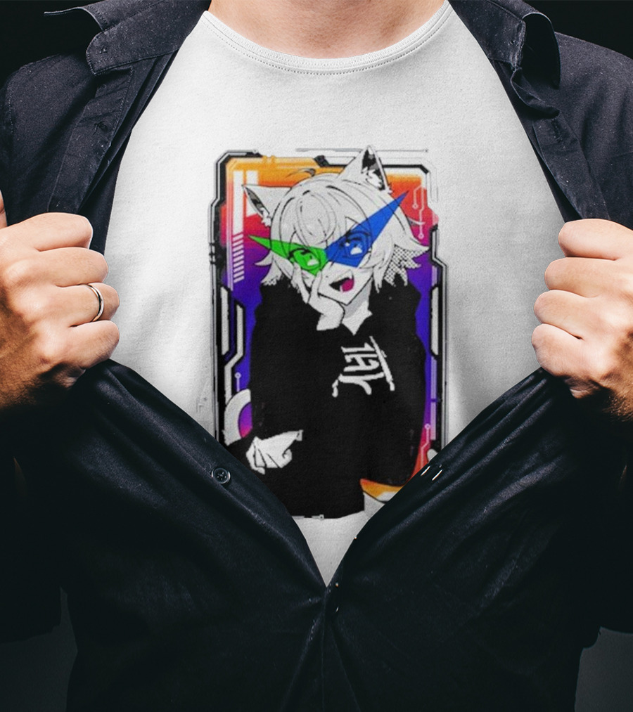 Elasticdroid Gamersupps Anime Cat Ears Cyberpunk T-Shirt